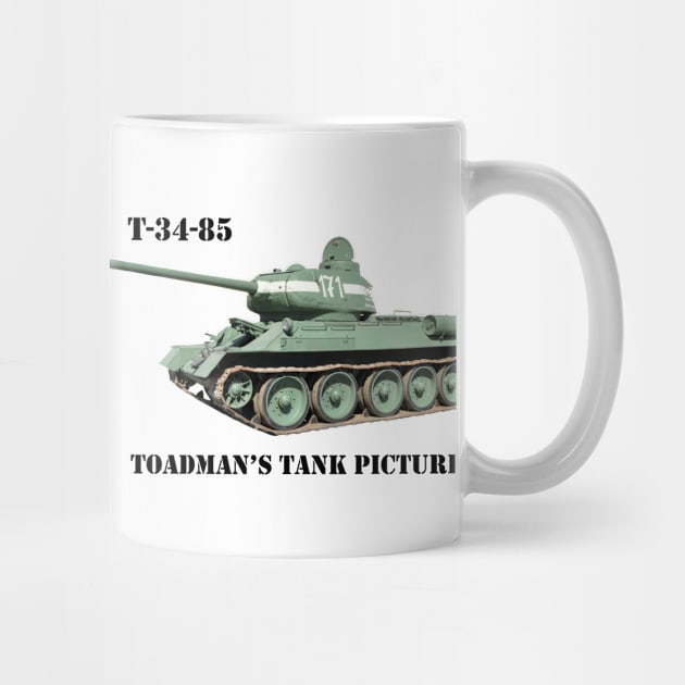 T-34-85 Medium Tank w/Toadman logo blk_txt by Toadman's Tank Pictures Shop